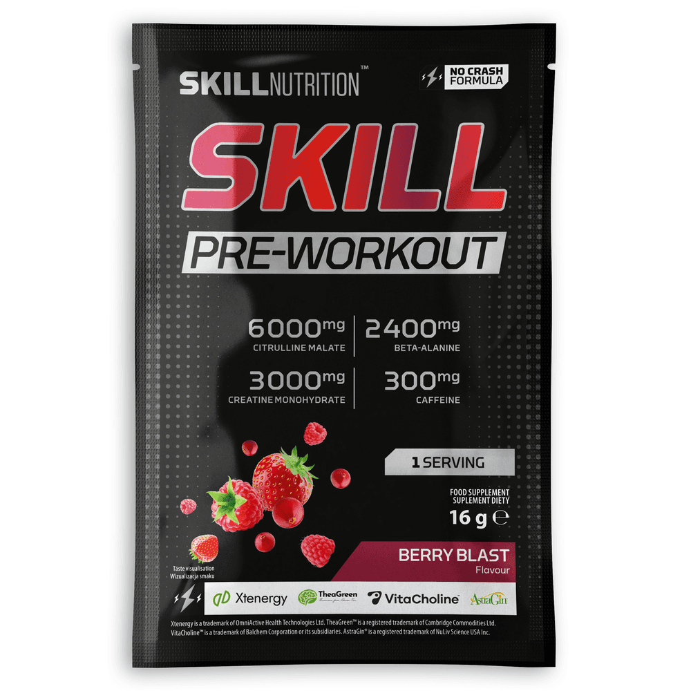 Skill Pre-Workout, Berry Blast - 16.5 grams (1 serving)